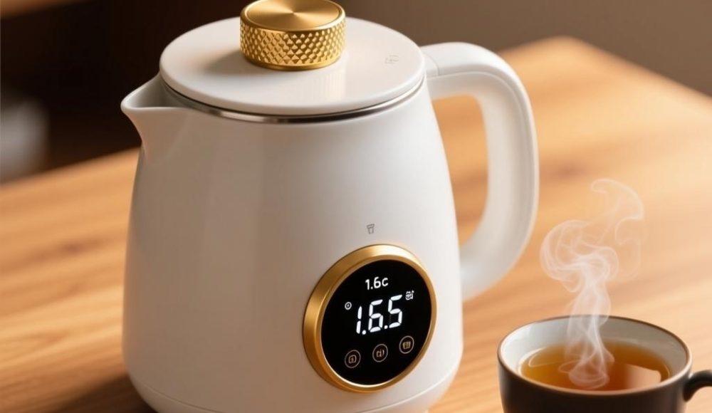 A New Standard for Smart Kettles: 1.6-inch Knurled Metal Knob Display Leads to a Precise Tea Brewing Experience